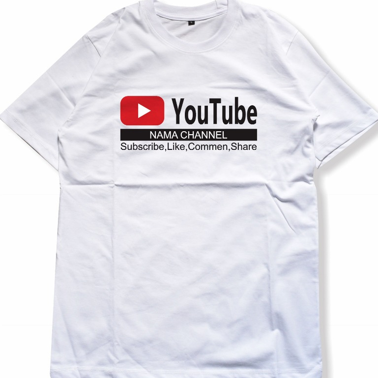 Youtube T-shirt / Distro T-shirt Cotton 24s Premium custom channel time
