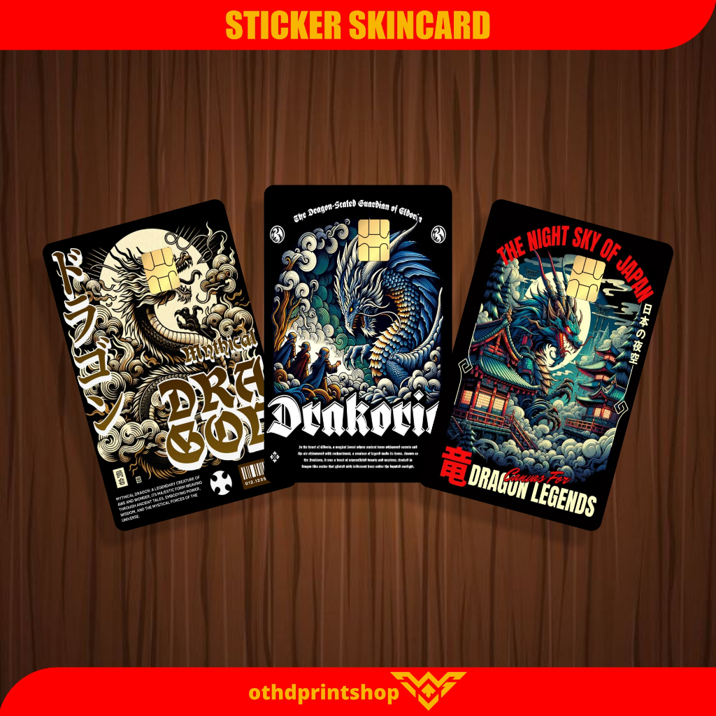 สติ๊กเกอร์ ATM Skincard, สติ๊กเกอร์การ์ดป้องกันการ์ดสุนทรียศาสตร์, สติ๊กเกอร์ ATM ธีมมังกร
