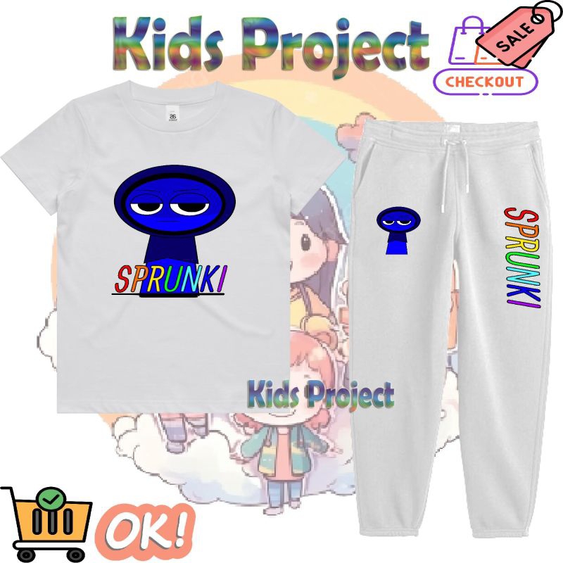 Indiribox Sprunki Jevin Kids Jogger T-Shirt Set - คุณภาพสูง ~ KidsProject