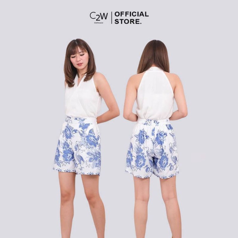 CODE E63P C2W Clothtowear กางเกงขาสั้นผ้าบาติกผู้หญิงทุกขนาดกางเกงสั้นผ้าซาติน 993PTH