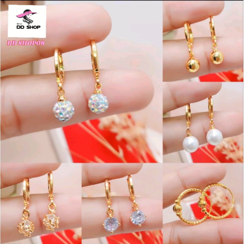 (DD Shop08) ต่างหูผู้หญิงผู้ใหญ่ทอง คอสตั่ม