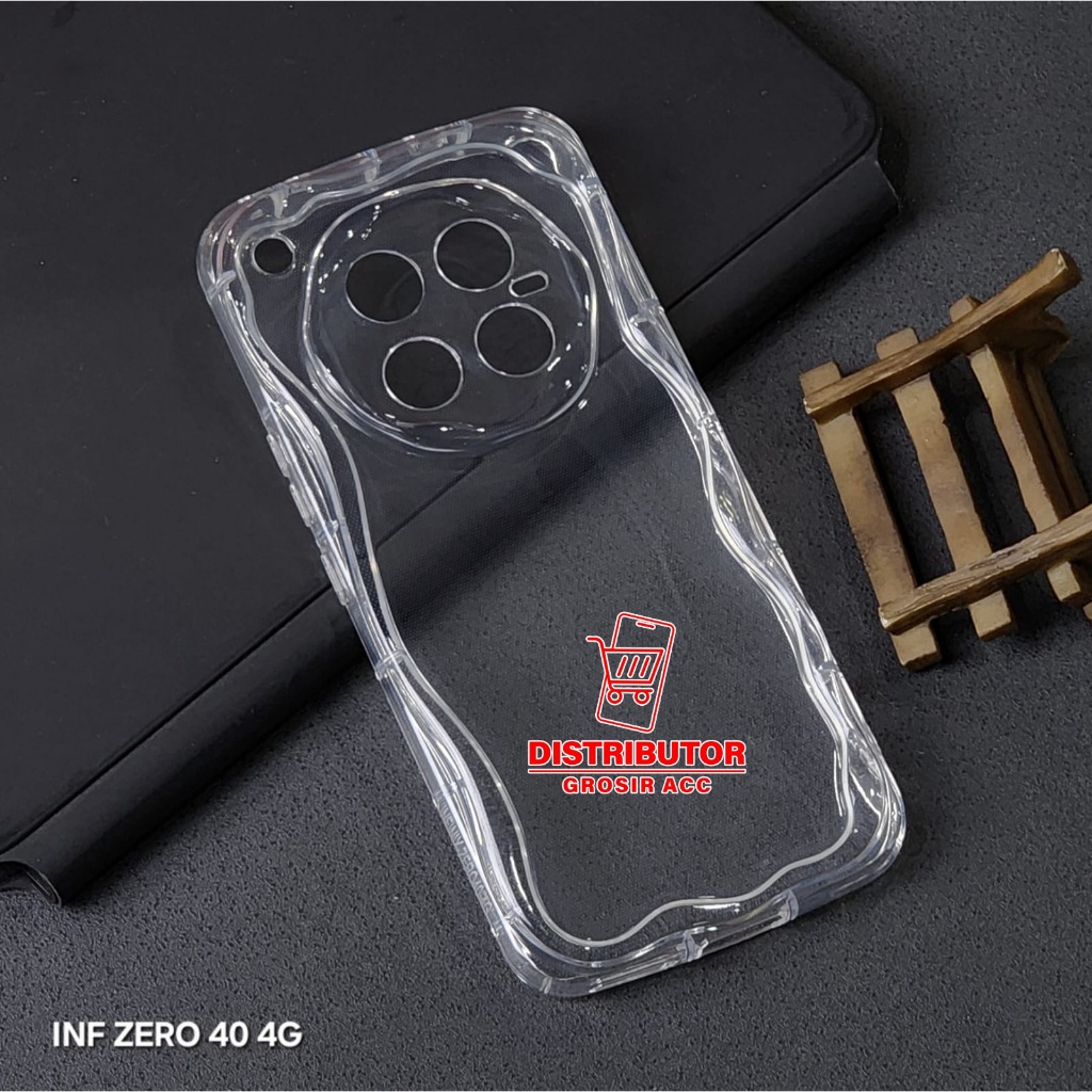 INFINIX ZERO 40 4G INFINIX ZERO 40 5G กรณี MELTING WAVY CLEAR SOFT CASE INFINIX ZERO 40 4G INFINIX Z
