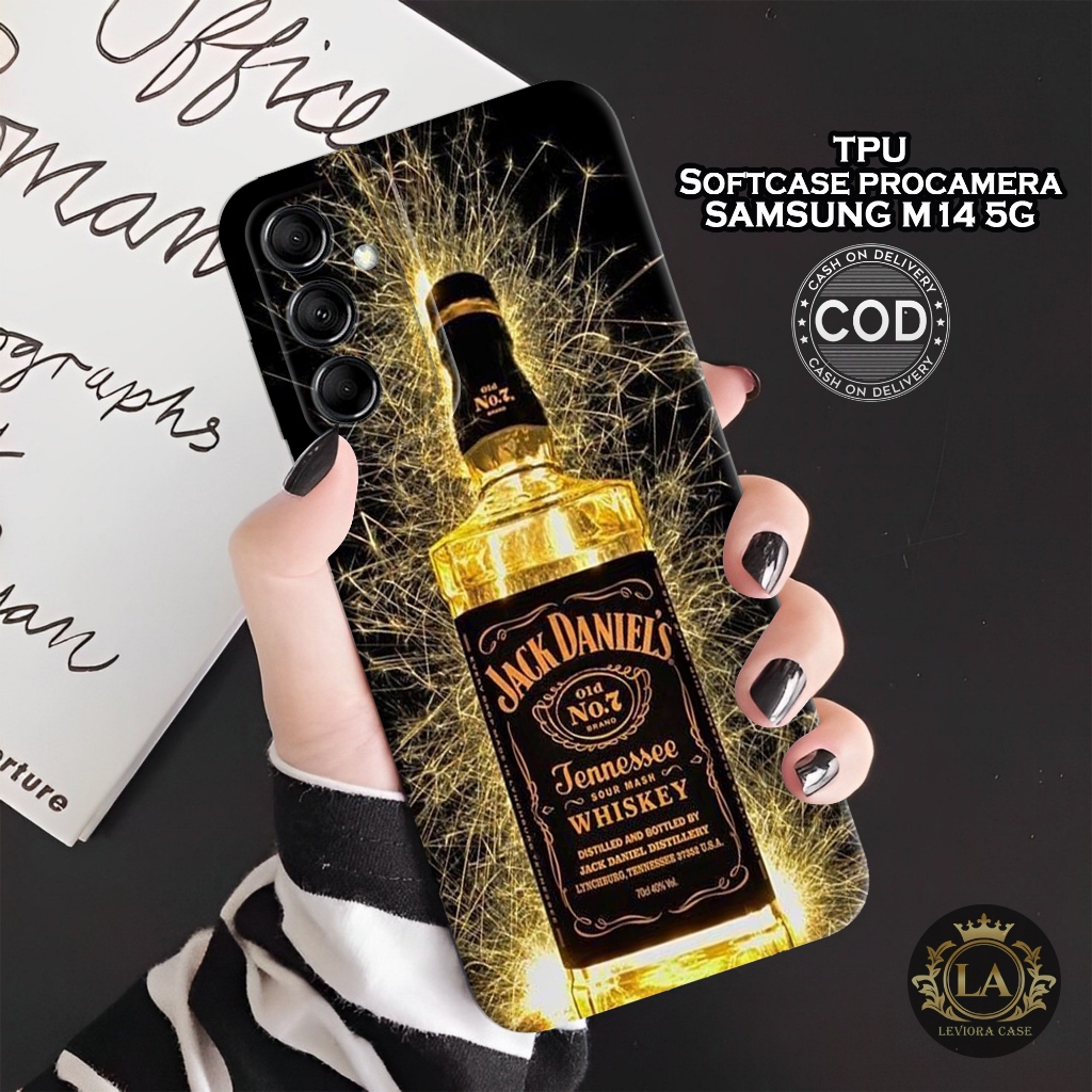 HP เคส Samsung M14 5G ใหม่ล่าสุด - เคสแฟชั่นแบรนด์ - Samsung M14 5G Softcase - เคสกล้อง Pro - เคส Sa