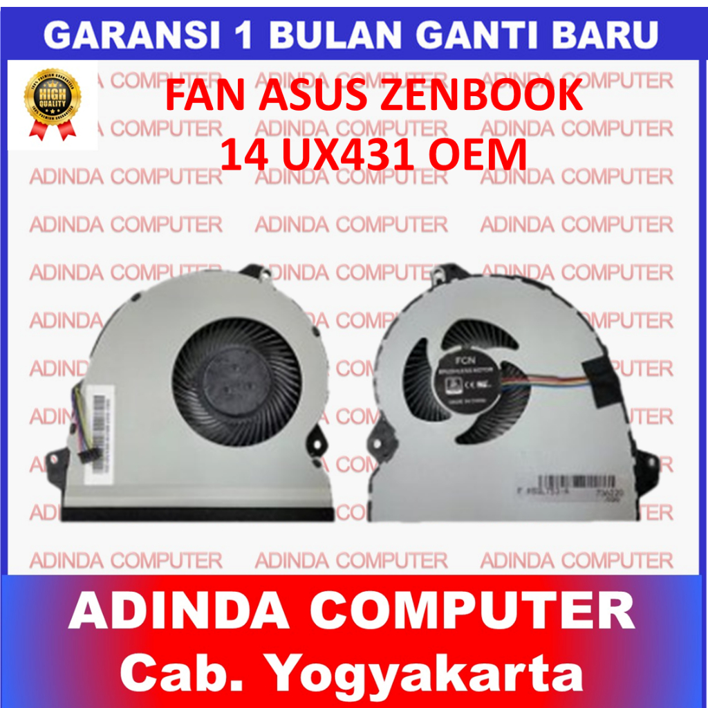 Asus Zenbook 14 UX431 UX431DA UM431 UM431D BX431 S431 F พัดลม OEM