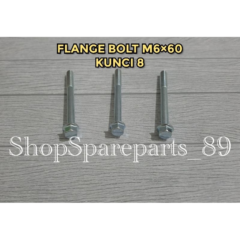 MESIN [ 50 - 100 ชิ้น ] K8 FLANGE BOLT ENGINE BLOCK M6UNT60 KEY 8 สีขาว