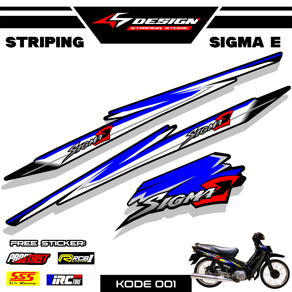 01 YAMAHA SIGMA E STRIPING STICKER - YAMAHA SIGMA E STRIPING STICKER