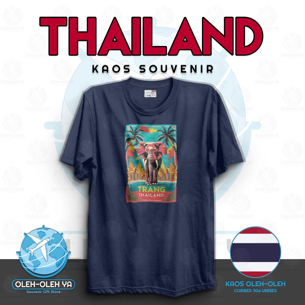 เสื้อยืดไทย ของที่ระลึก I Love Thailand Trang Welcome To Thailand Travel Tour Thailand Series O2Y-TH