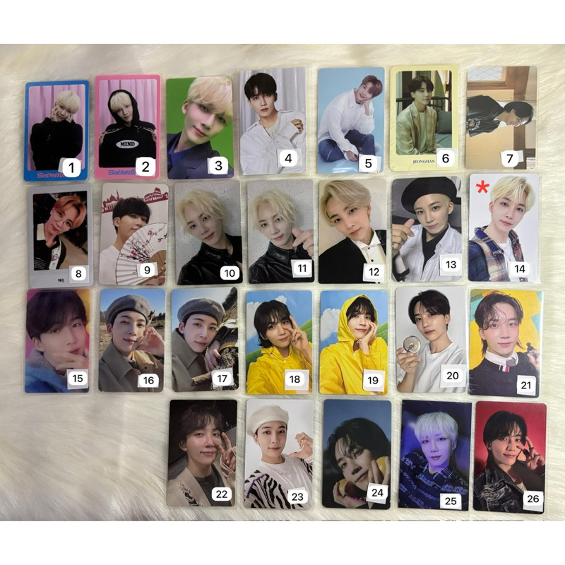 Photocard PC JEONGHAN SEVENTEEN - DICON 102, BE THE SUN, CARGEN 3, ODE TO YOU, AN ODE, NANA TOUR, YMMD, SG 2022, DREAM POB WEVERSE, FTS, FTS, PARh, 17 Digi FOLLOW, THE NAME, DICON JXW, LITTLE WISH, FML