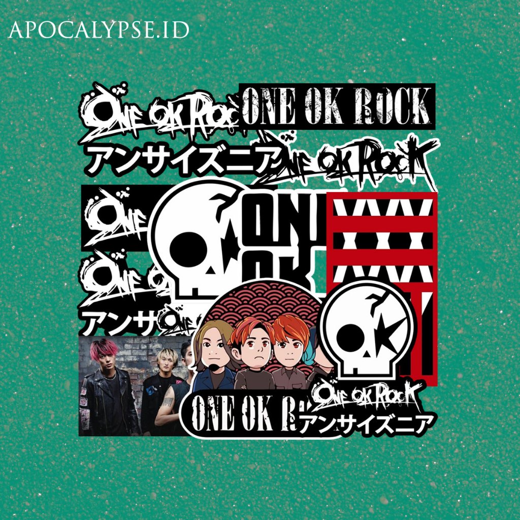 One OK ROCK STICKER - STICKER PACK - หมวกกันน็อคกันน้ําไวนิล / แล็ปท็อป / สติ๊กเกอร์อุปกรณ์เสริม