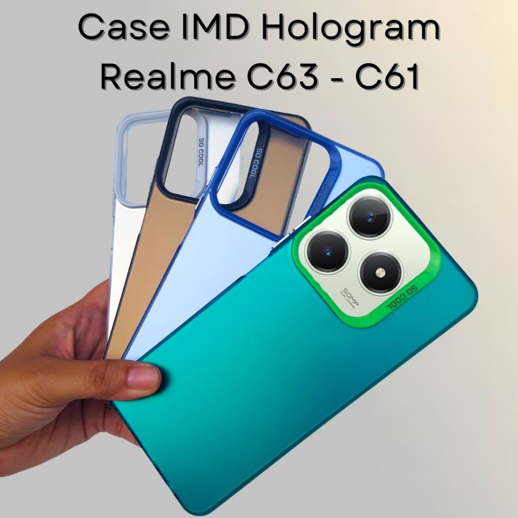 เคส Realme C63 - C61 Softcase IMD HOLOGRAM PLATE Casing Hp Realme C63 - C61