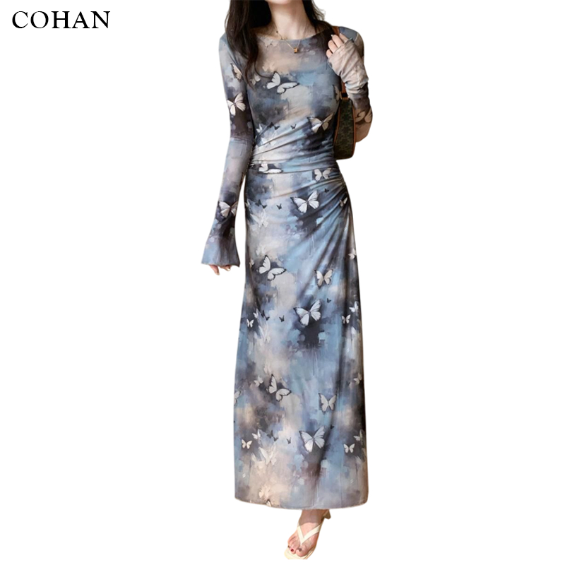 Cohan DR9194 เดรสลายดอกไม้เขตร้อน