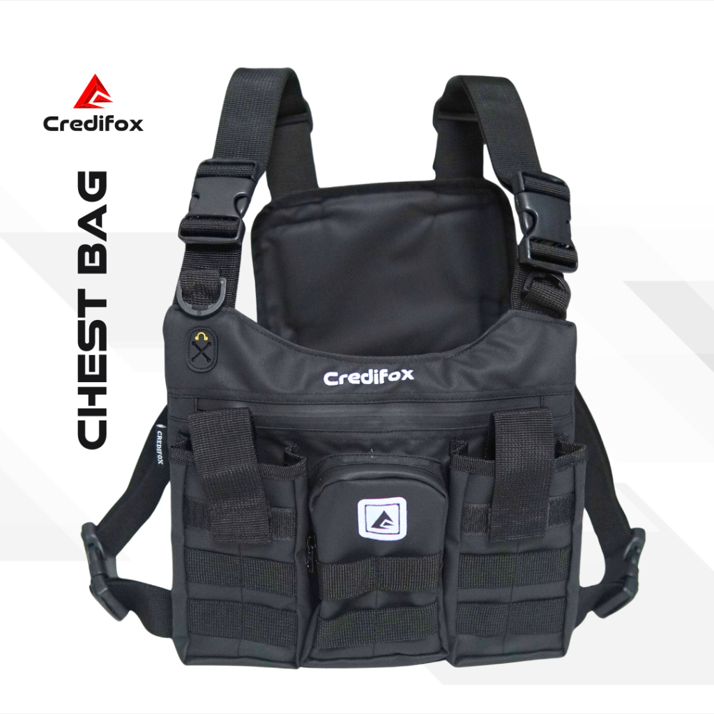 Credifox กระเป๋าป้องกันหน้าอกกันน้ําสําหรับผู้ชายและผู้หญิง - กระเป๋าคาดหน้าอกขี่ - Trail Runing Chest Bag