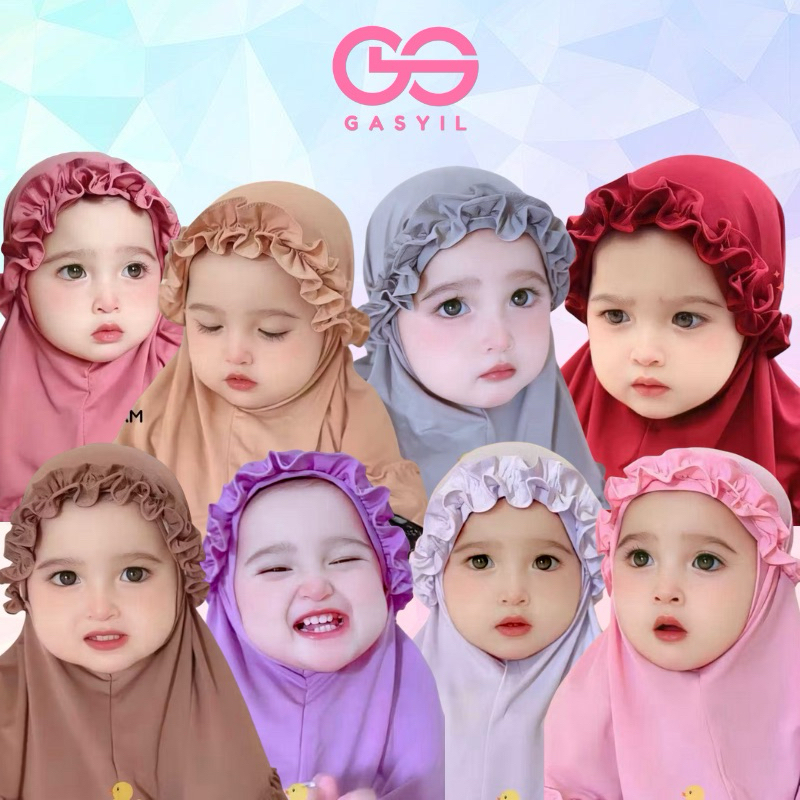 Gasyil - RAINA Kriwl Baby Hijab 0-3 YEARS / Baby Hijab / Girls Headscarf