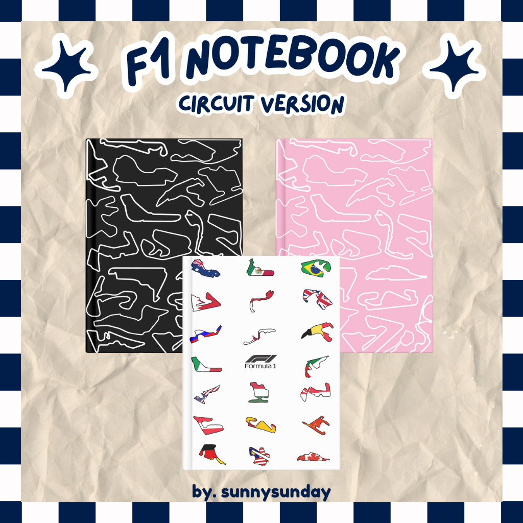 โน๊ตบุ๊ค A6 Formula One Merch F1 รุ่นวงจร