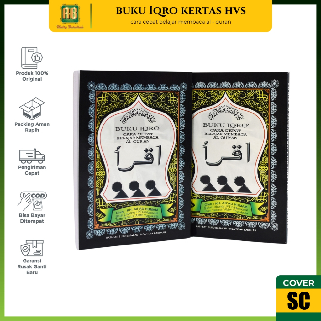 IQRO และ IQR O JUZ AMMA BOOK HVS/BUREM กระดาษขนาด 21 x 15 ซม. ต้นฉบับ, Iqro 1-6, Iqra 1-6 Juz Amma