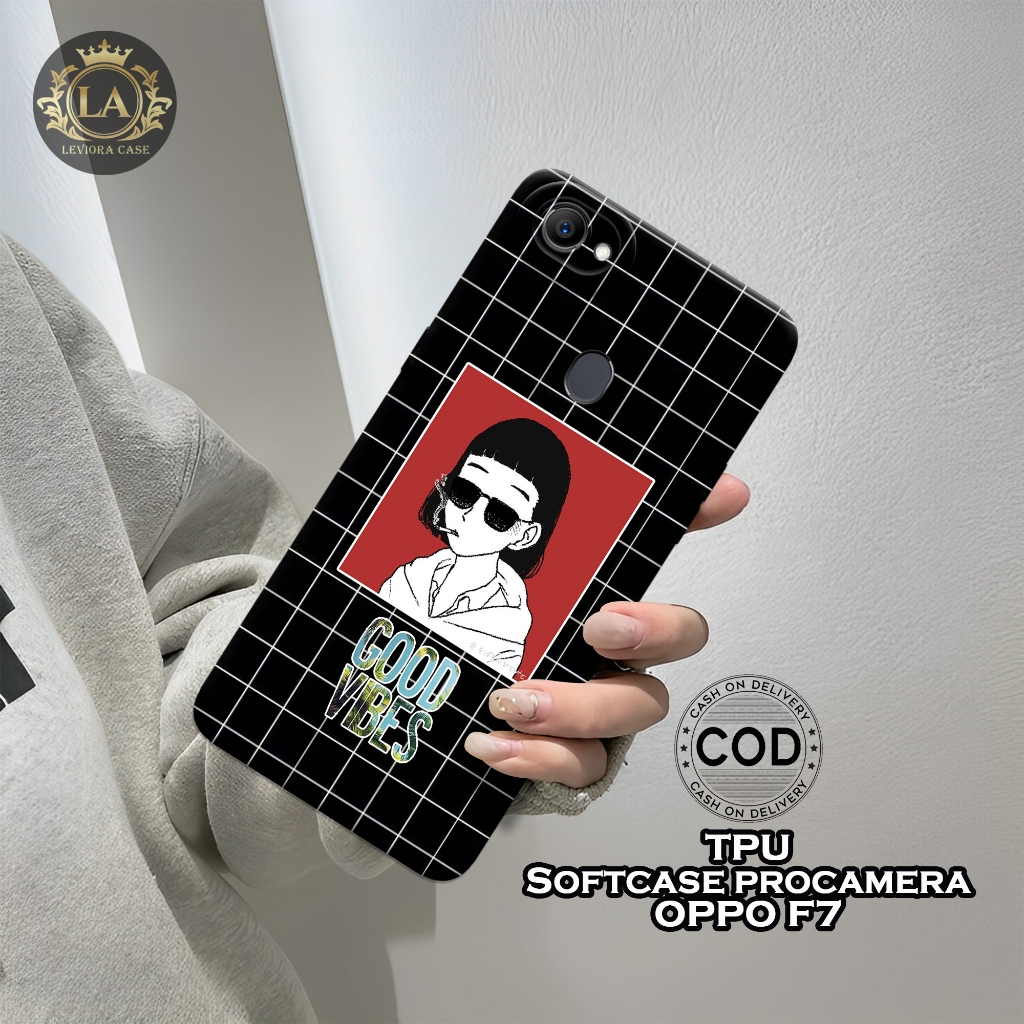 เคส HP ล่าสุด OPPO F7 - เคส Leviora - เคสแฟชั่นสีดํา - เคส OPPO F7 Softcase - เคส Pro - เคส OPPO F7 