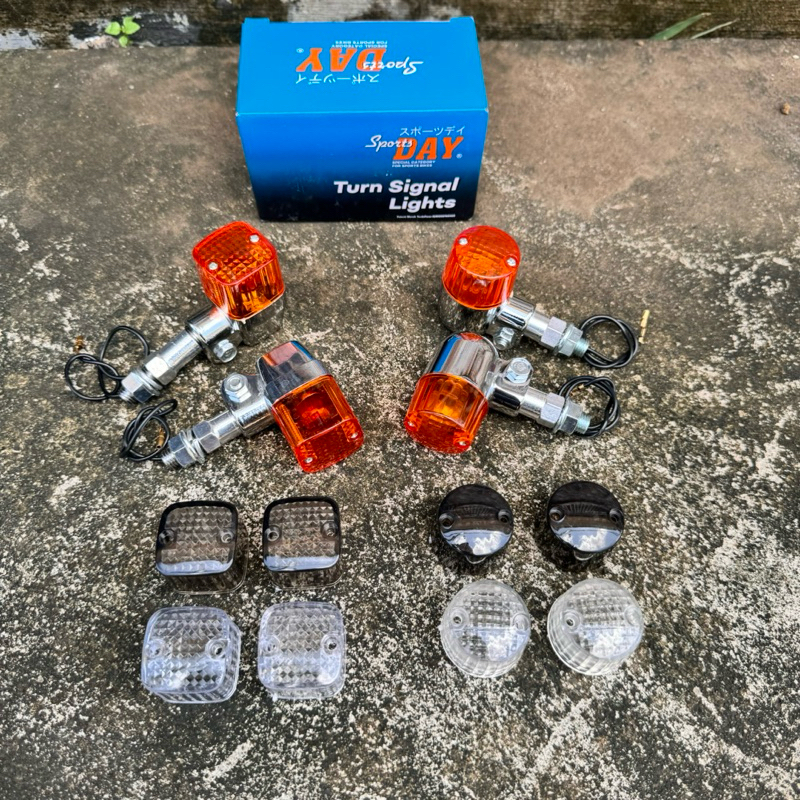 SQUARE AND ROUND HAMMER MODEL RITING TURN SIGNAL DAY CROME 3 แก้ว