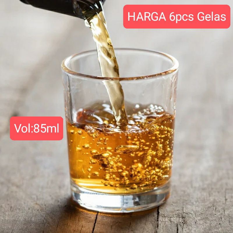 ขาย 6PCS 85ML SLOKI GLASS (ชุด 6 ชิ้น) / SHOOTER GLASS / LIQUOR SHOT GLASS T306
