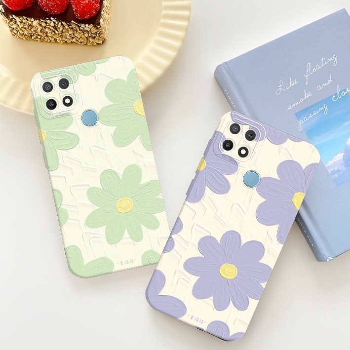 เคส Oppo A15/A15s/A35 Flower Motif - เคสอินเทรนด์ - เคส Procamera - เคสสําหรับโทรศัพท์มือถือทุกประเภ
