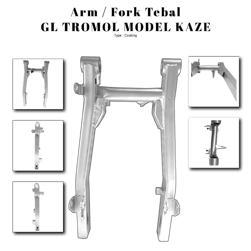FIX SWING ARM SWING ARM GL PRO PNP KAZE SILVER THICK