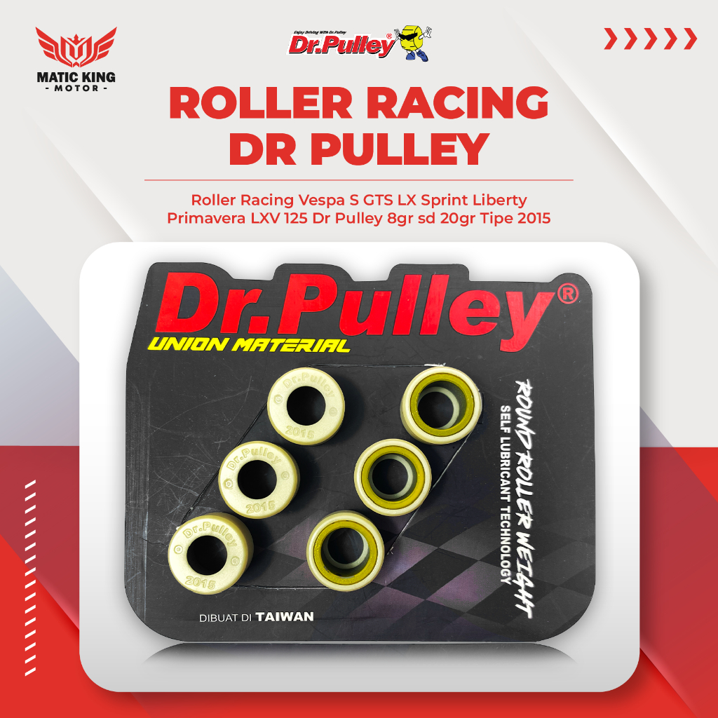 Dr Pulley Roller Vespa S GTS LX Sprint Liberty Primavera LXV 125cc 08gram ถึง 20gram