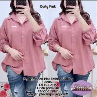 Diskon Sale !!! Kemeja - Ukuran M L XL XXL 3XL - Kemeja Wanita Jumbo -Kemeja Kerja - Kemeja Polos Jumbo Korean Style