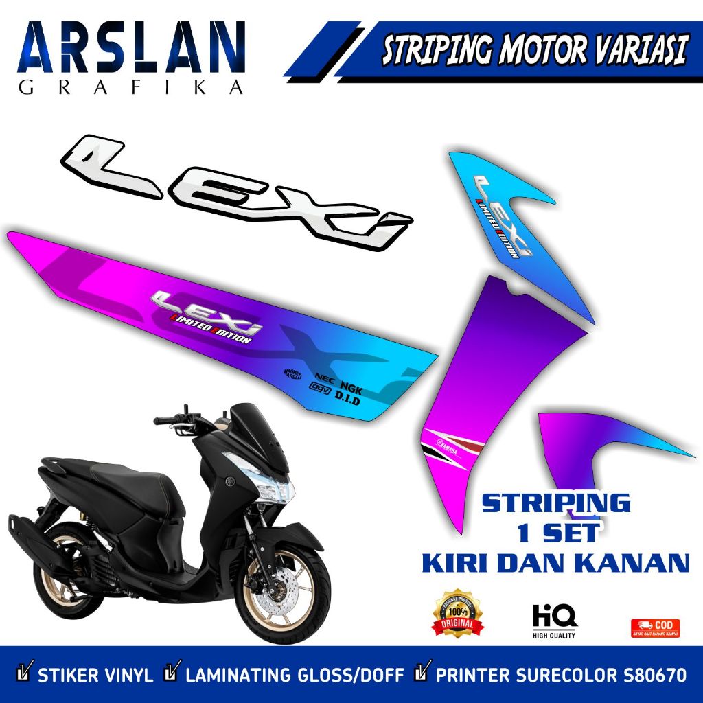 สติ๊กเกอร์ Lexi 125 / Lexi 125 Striping Cool Abstract Design Variations