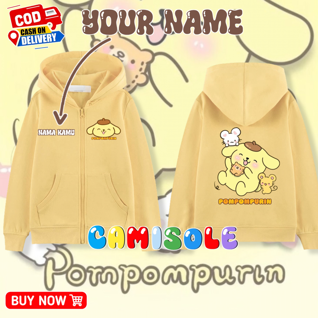 Pompompurin Kids Zipper Hoodie/Zipper Jacket