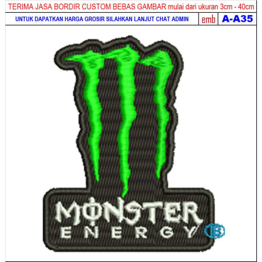 MONSTER ENERGY A-A35 EMBLEM/BET โลโก้ EMBROIDERY PATCH