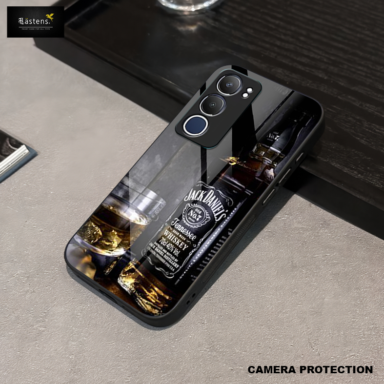 เคส HP HS37 Vivo Y19s ใหม่ 2024 - Glass Softcase - 2D Glossy Hardcase - ล่าสุด 2024 เคสป้องกันโทรศัพ