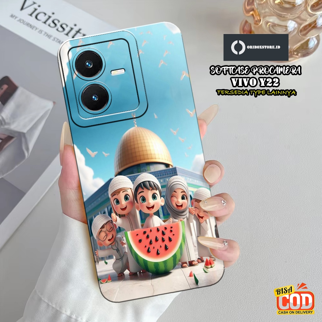 HP เคสโทรศัพท์ VIVO Y22 ล่าสุด - เคสมุสลิม Motif - เคส VIVO Y22 - เคส VIVO Y22 Phone Softcase - เคสโ