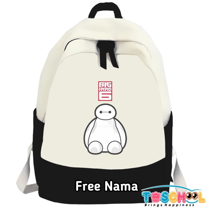 BAYMAX DISNEY BIG HERO 6 CHILDRENS BACKPACK ฟรีชื่อ