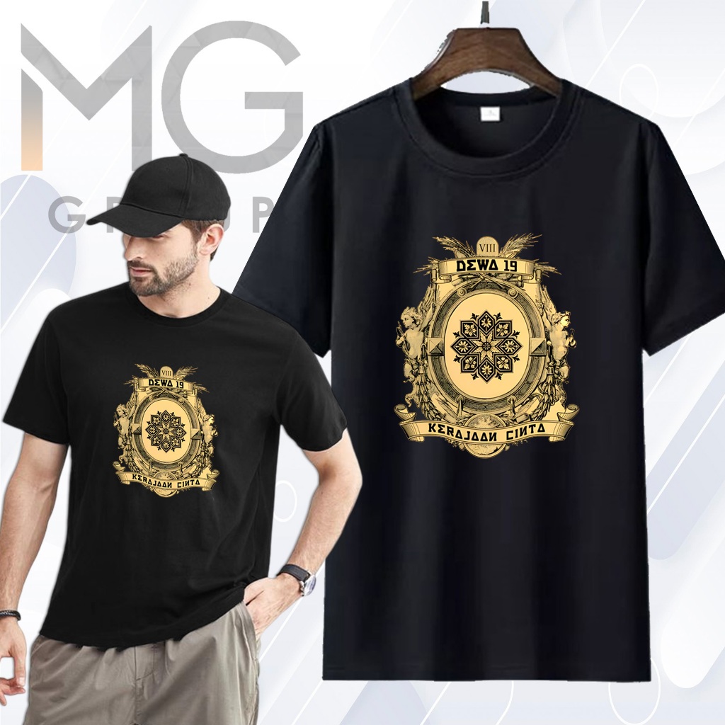 เสื้อยืด Dewa9 Band Theme - เสื้อยืดวงอินโดนีเซีย - เสื้อยืด Dewa19 - DW1-10 เสื้อยืดวงสีดําระดับพรี