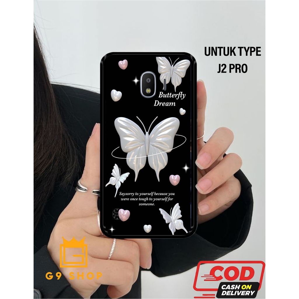 [gnine_case]case samsun j2 pro-case Glossy-Protective )cas(butterfly)softcase hp-case hp-casing hp-s