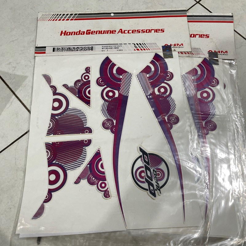 871X0K61WHI สติ๊กเกอร์ Beat Pop สีขาว