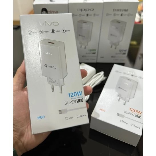 เครื่องชาร์จสําหรับเดินทาง TC | Branded M82 SuperDart | 120W ไมโครแอนด์ไทป์ซี