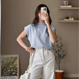 Rajut Wanita Tanpa Lengan Turtle Neck Best seller