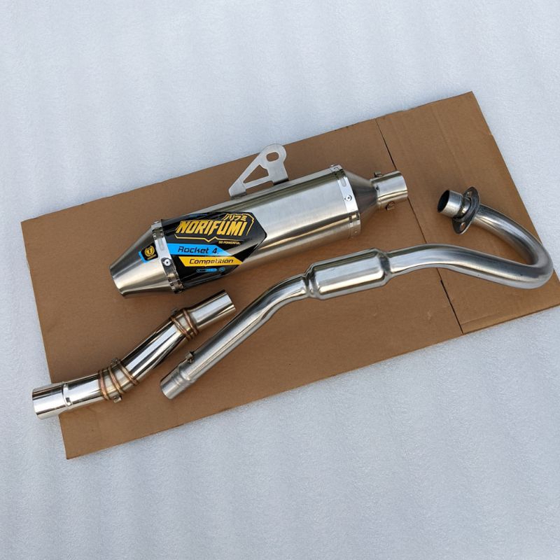 Norifumi Racing Muffler 38 มม.สําหรับ Ksr 110 pro Msx 125 ท่อไอเสีย NORIFUMI ROCKET 4 COMPETITION FMF F4 KINGDRAG FMF POWERCORE