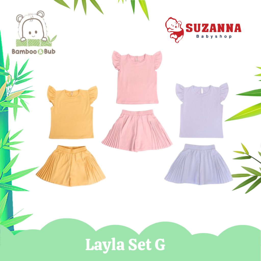 Bamboo and Bub Layla Set G - ชุดเสื้อผ้าเด็กผู้หญิง