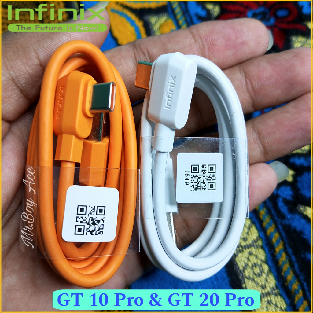 สายเคเบิลข้อมูล Infinix GT 10 Pro | Gt 20 Pro Usb Type C [รุ่น L] Super Charge 45W ต้นฉบับ Infinix