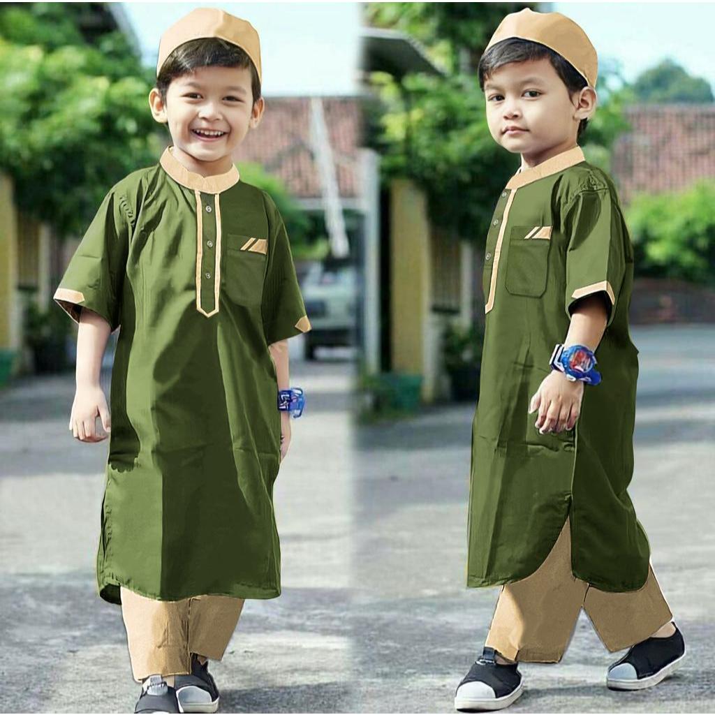 เสื้อผ้ามุสลิม/ko ชุด SULTAN ROBE สําหรับเด็กผู้ชายสําหรับอายุ 1-10 ปี