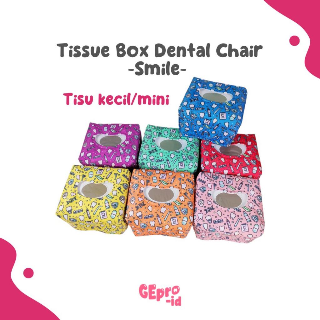 Mini Tissue Box Dental Chair - Smile - Dental Motif อุปกรณ์ที่ใส่ทิชชูสําหรับ Moving Clinics