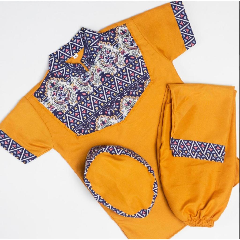 Katun ครุฑ BATIK KOKO SET/BOYS MUSLIM CLOTHES COTTON MATERIAL สําหรับ AGES 1-10 ปี