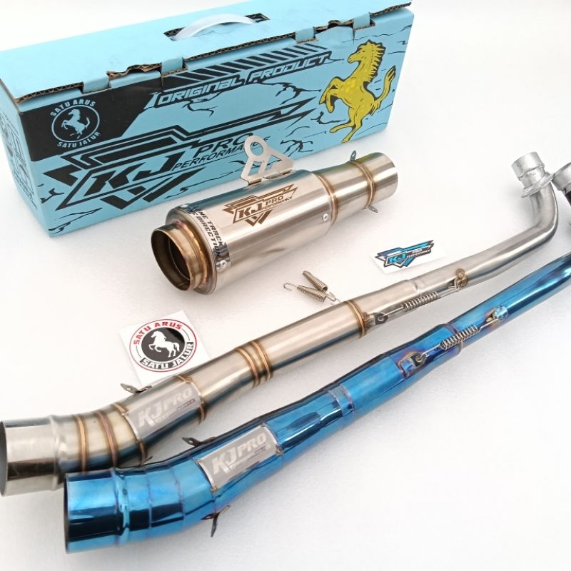 1 ชุดท่อไอเสีย Kj Pro Racing ดั้งเดิม, เสียงฟรี, GAHAR PNP Jupiter Z1 Supra 100/110/125 Vega R/ZR Re