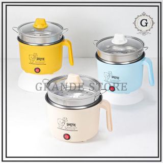 PANCI LISTRIK KUKUSAN STAINLESS STELL MULTI FUNGSI BERUANG/KOMPOR ELEKTRIK SERBAGUNA PEMANGGANG FRY PAN/PANGGANGAN /RICE COOKER STEAMER WAJAN GORENGAN ANTI LENGKET/STEMER TELUR MASAK MIE