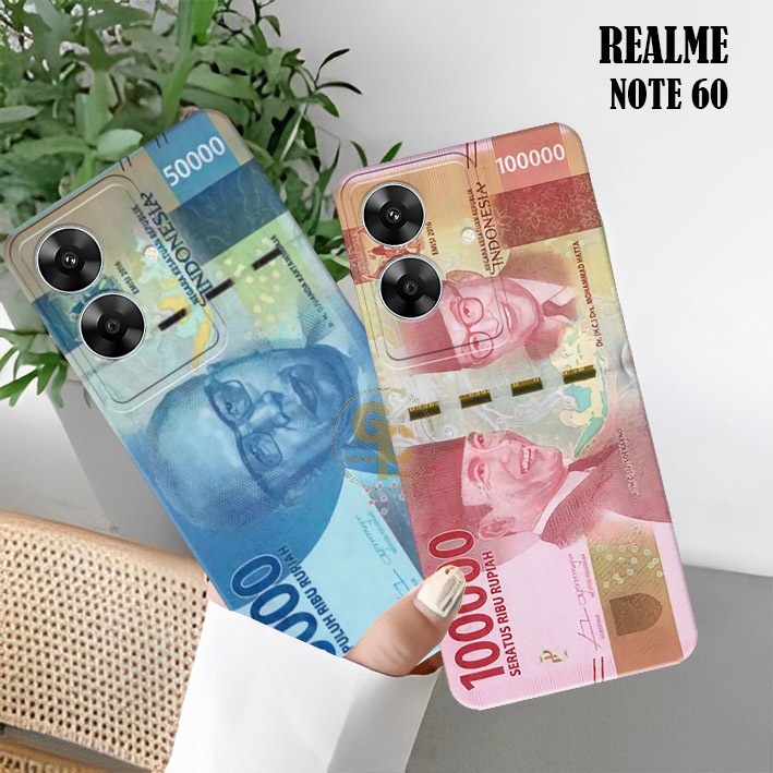 HP Realme Note 60 Note 50 C61 C63 C53 C51 C51s C55 Modern Money Motif pro camera - เคสอินเทรนด์ - เค