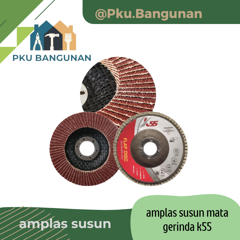 MATA 4" k55 กระดาษทรายซ้อน / FLAP DISC 100 x 16 มม. / 4 นิ้วล้อเจียรกระดาษทราย k55 ลับคมคุณภาพ