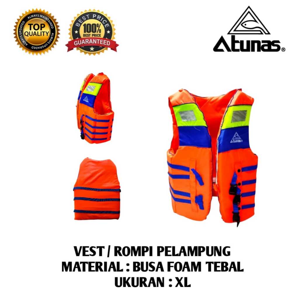 ATUNAS LIFE VEST SIZE XL LIFE VEST LIFE JACKET LIFE VEST Atunas Life Vest เสื้อชูชีพเสื้อชูชีพขนาด X