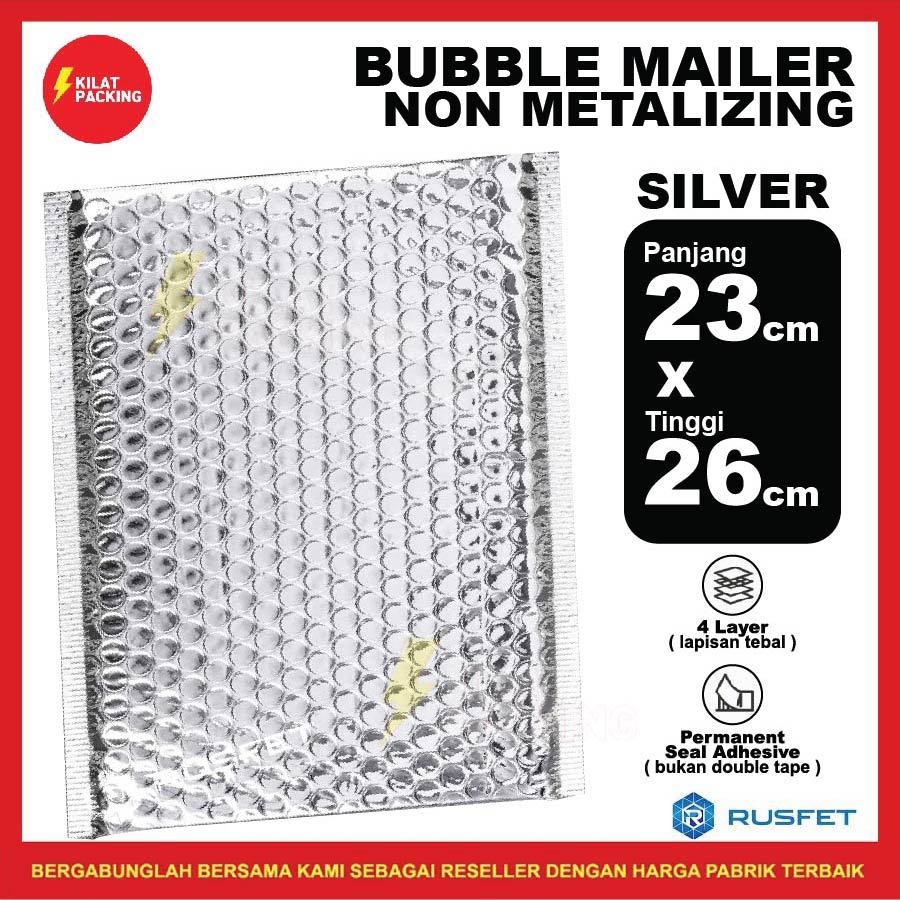 Bubble Mailer Bubble Packing Silver Glossy 23x26cm