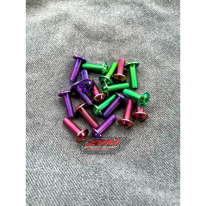 Titanium Bolt M 8 x 25 Thread 12 x 2.5cm THIN Disc / Original Disc GR5 Made In Vietnam